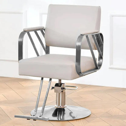 SALON CHAIR HYDRAULIC CHAIR FOR BUSINESS OR HOME, SIMPLICITY BARBER CHAIR SALON BEAUTY SPA SHAMPOO HAIR PROFESSIONAL HYDRAULIC STYLING CHAIR (SILVER 1 UNIT )