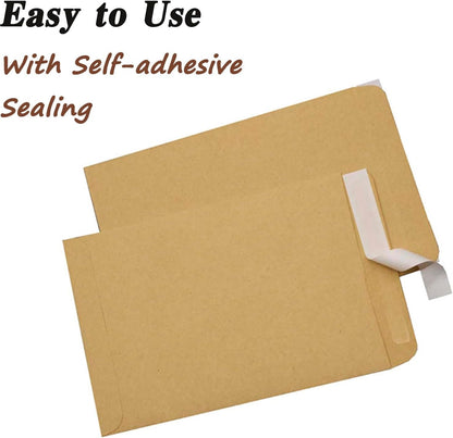 Kraft Envelopes, 16 x 14.5 Inch, Brown Envelopes, Envelopes, Card Envelopes, Kraft Paper Envelopes, Invitation Envelopes, Postcard Envelopes, Quick Self Seal, Stationery For General, Office (1 Pc ) - Discount Karo