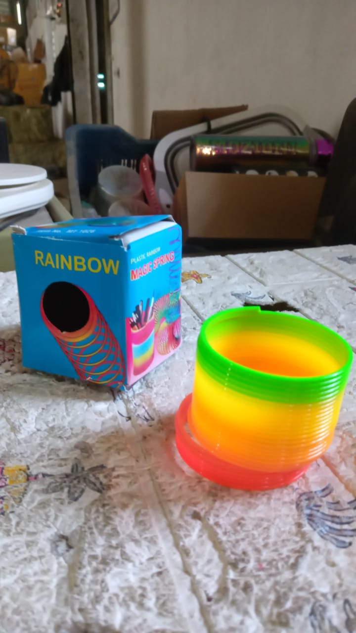 Rainbow Spring, Rainbow Spring Toys, Slinky, Slinky Spring Toy, Toy for Kids, for Kids Adults of All Age Group, for Birthdays, Compact and Portable Easy to Carry (1 Pc) - Discount Karo