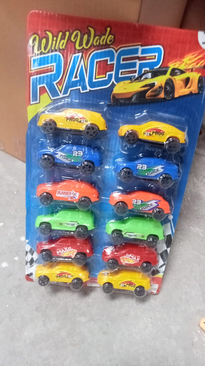 Super City Car Racer Toy For Boys and Girls Pull Push Vehicle Car (Set Of 12Pcs)  (Multicolor) - Discount Karo