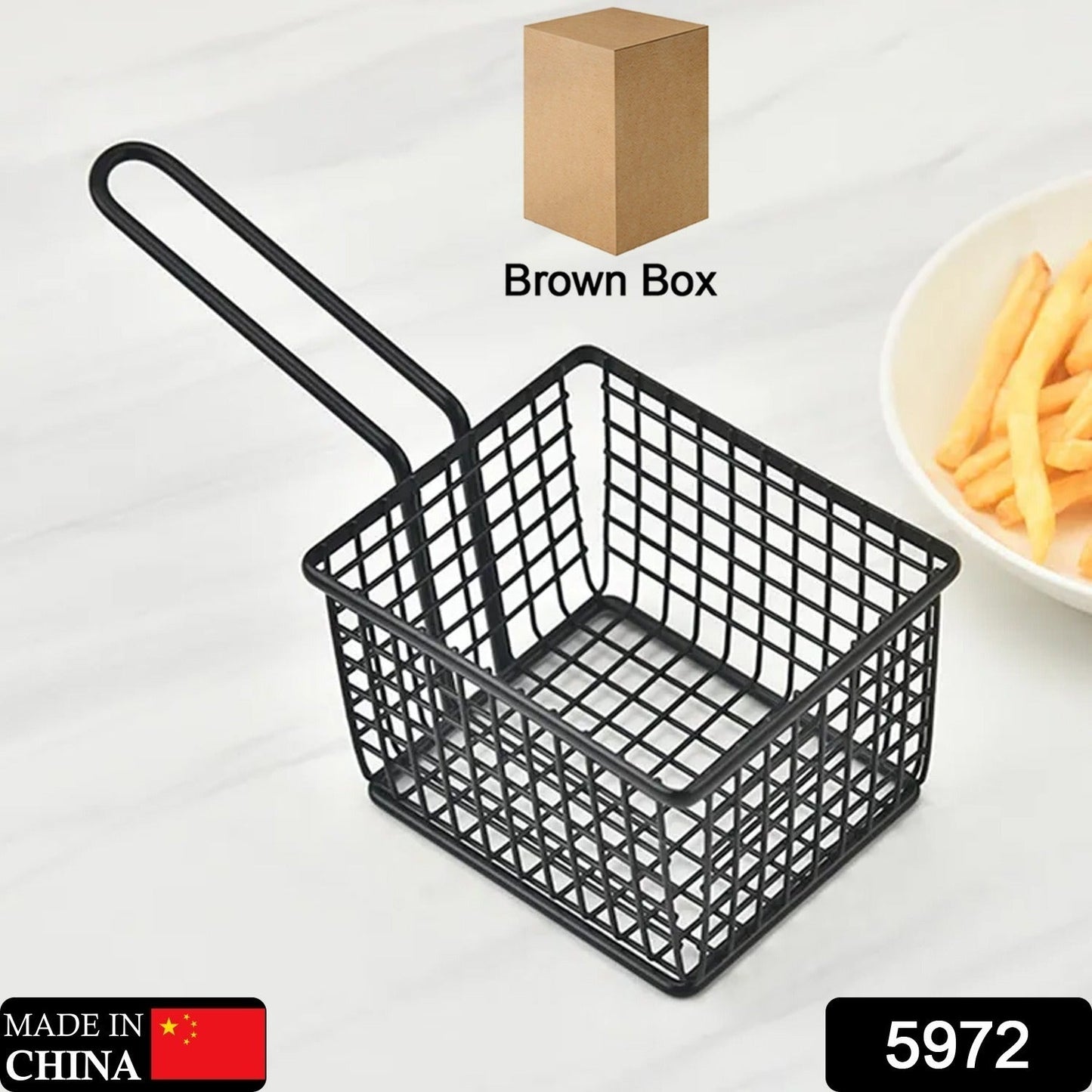 frying baskets for chips Stainless Steel Snack Basket Potato Mesh Strainer Basket French Fries Food Basket Food Strainer Cooking Tools frying basket - Discount Karo