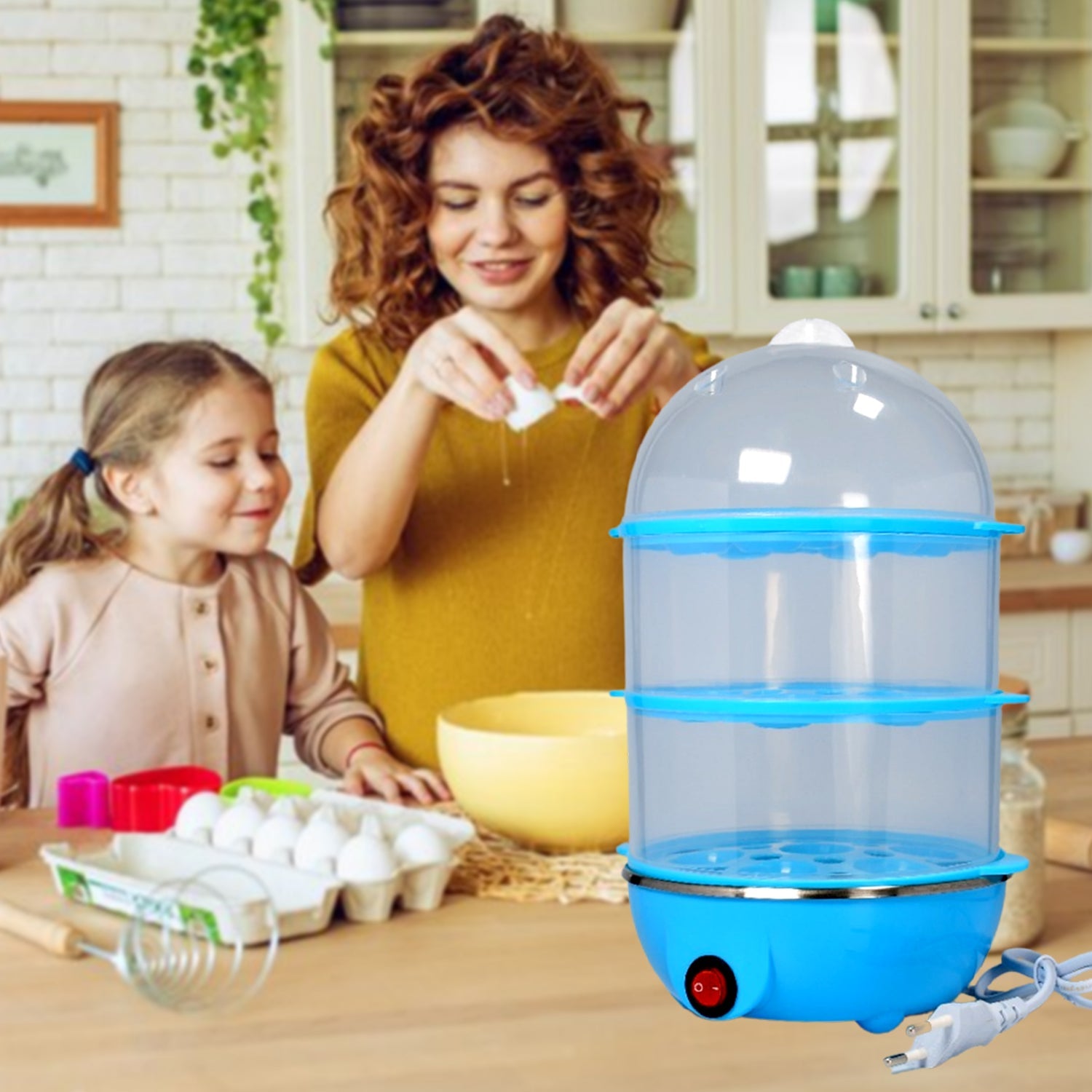 Egg Boiler / Poacher / Cooker / Electric Steamer (3 Layer) - Discount Karo