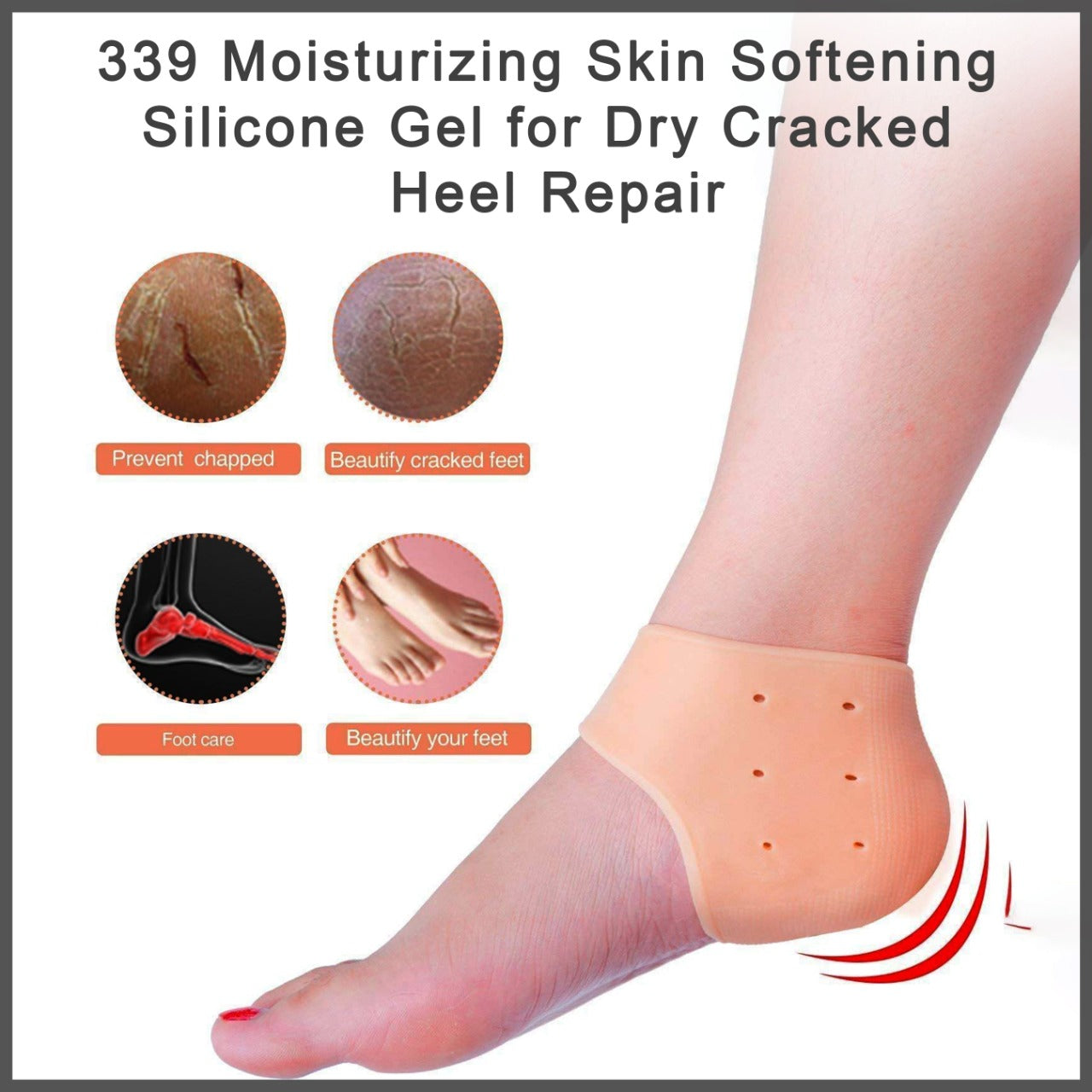 339 Moisturizing Skin Softening Silicone Gel for Dry Cracked Heel Repair (Multicolour) Discount Karo