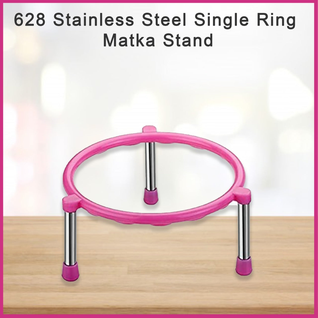 628 Stainless Steel Single Ring Matka Stand 