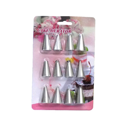 4641 Cake Decorating Stainless Steel Nozzle (12pcs) 