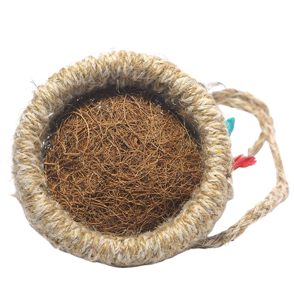 1731A ARTIFICIAL JUTE HANGING BIRDS NEST JHUMAR CHIDIYAN KA GHOSLA With Brown Box 