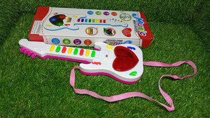 4464 Battery Operated Musical Instruments Mini Guitar Toys and Light for 3+Years Old Kids. 