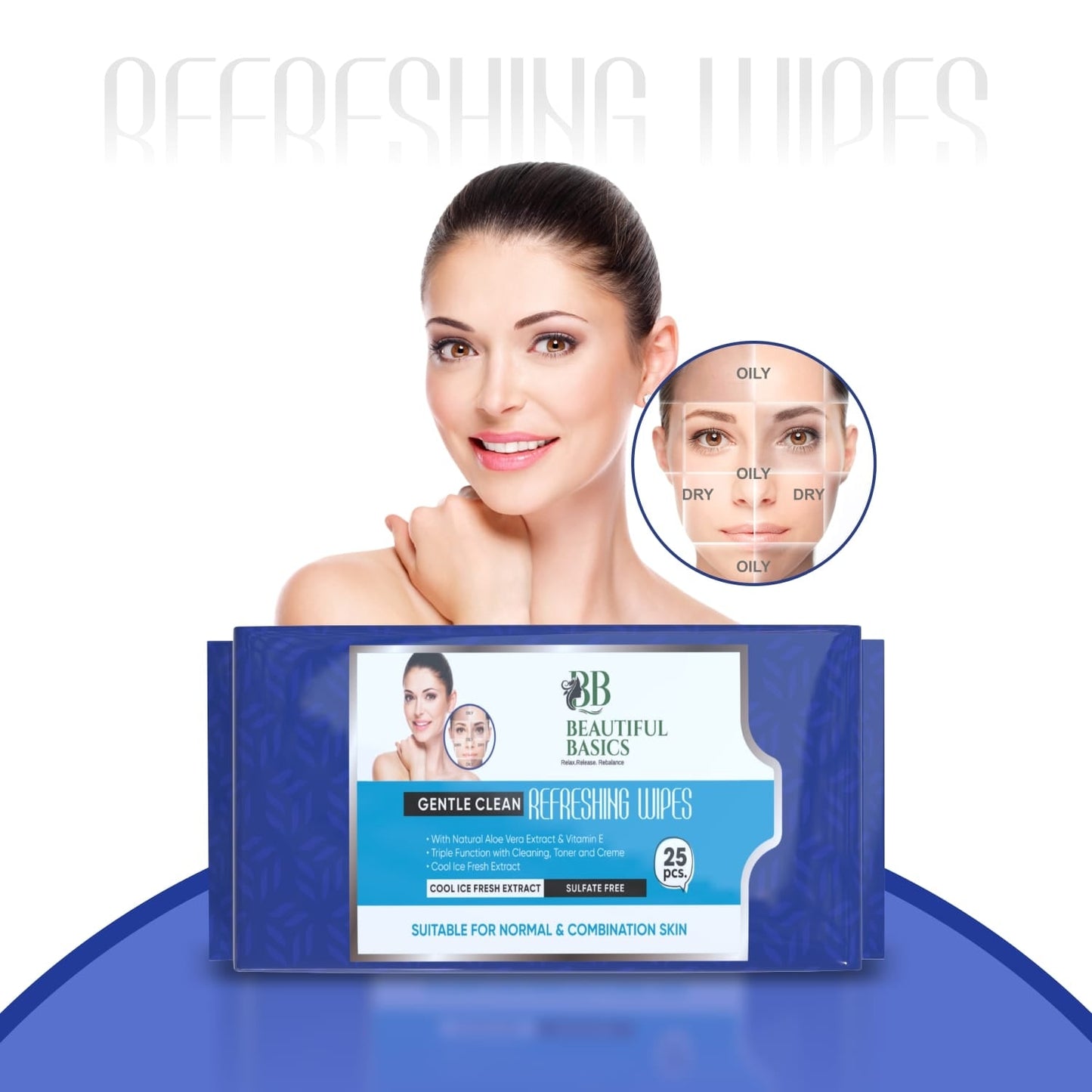 Refreshing Wet Wipes for Face | Facial Cleansing | Refreshing & Skin Hydration| Soothing for skin | pH Balance & Alcohol Free | Nourishing with Fruit extract | 25 Wipes - Discount Karo