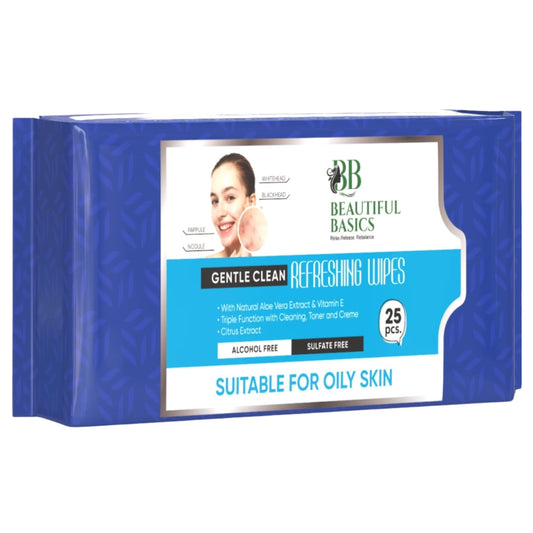 Refreshing Wet Wipes for Face | Facial Cleansing | Refreshing & Skin Hydration| Soothing for skin | pH Balance & Alcohol Free | Nourishing with Fruit extract | 25 Wipes - Discount Karo