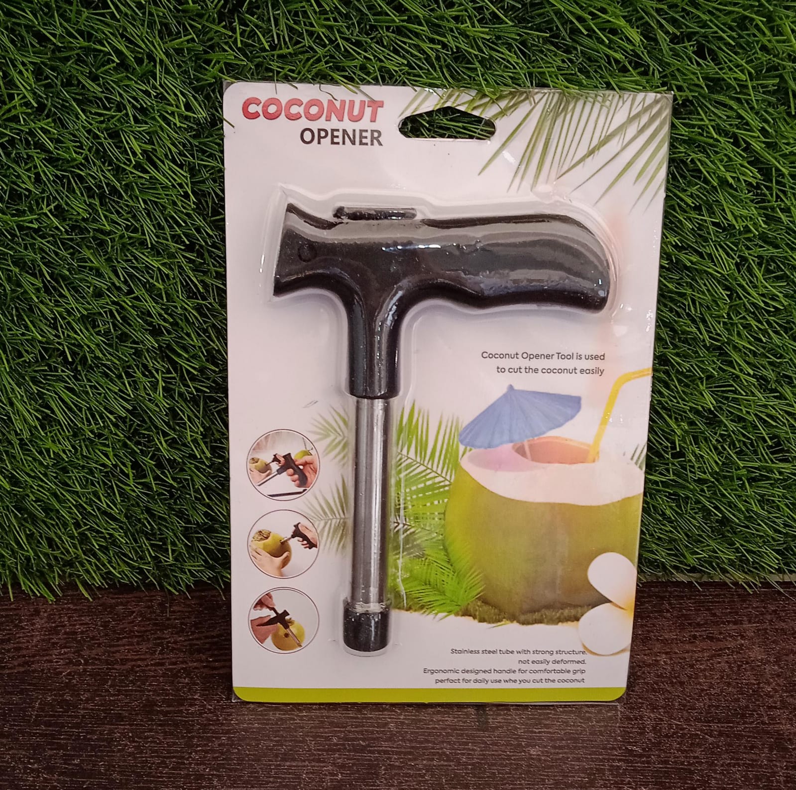 Premium Coconut Opener Tool / Driller with Comfortable Grip - Discount Karo