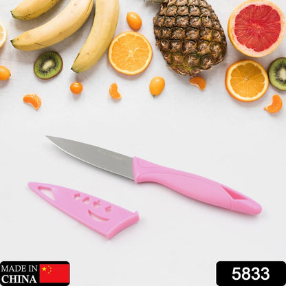 Stainless Steel Fruit Knife, New Sharp and Durable Fruit Knife Small, Comfortable Non-slip Handle, with Protective Cover, Suitable for Most Types of Vegetables and Fruits(1 Pc) - Discount Karo