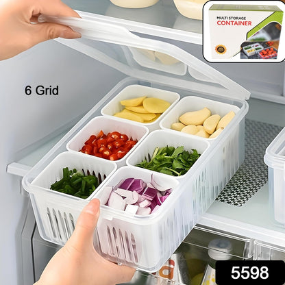 Fridge Storage Boxes Freezer Storage Containers, Container for Kitchen Storage Set, Storage in Kitchen, Vegetable Storage, Draining Crisper Refrigerator Food Box (1 Pc) - Discount Karo