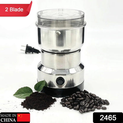 Multi-Functional Electric Stainless Steel Herbs Spices Nuts Grain Grinder with Stainless Steel Bowl, Portable Coffee Bean Seasonings Spices Mill Powder Machine Grinder Machine for Home and Office - Discount Karo