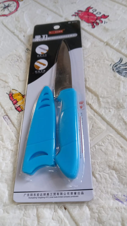 Stainless Steel Fruit Knife, New Sharp and Durable Fruit Knife Small, Comfortable Non-slip Handle, with Protective Cover, Suitable for Most Types of Vegetables and Fruits(1 Pc) - Discount Karo