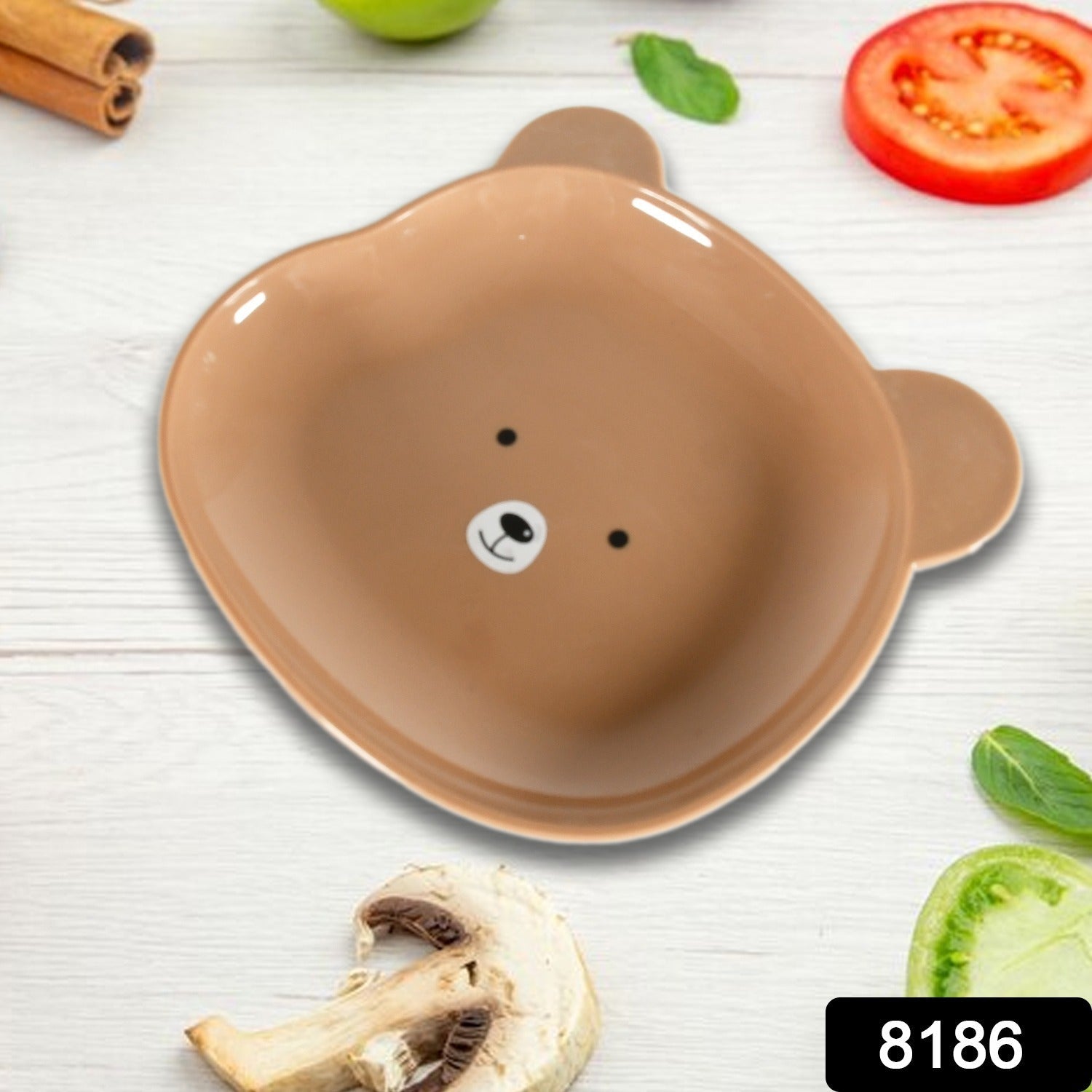 Durable Food Serving Plate, Bear Shaped Plate Cartoon Snack Plates For Serving Fruits & Desserts (1 Pc) - Discount Karo