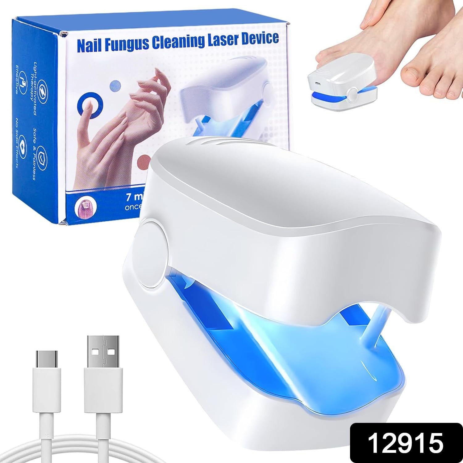 Rechargeable Nail Fungus Treatment for Toenail, Toe Nail Fungal Treatment Nail Fungus Laser Device, Anti-Fungal Nail Treatment for Hand & Feet Infections Remover for Home Use - Discount Karo