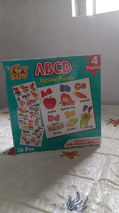 Learning Abcd JigaSaw Toy Puzzle For Children (4 Puzzles Pack) - Discount Karo