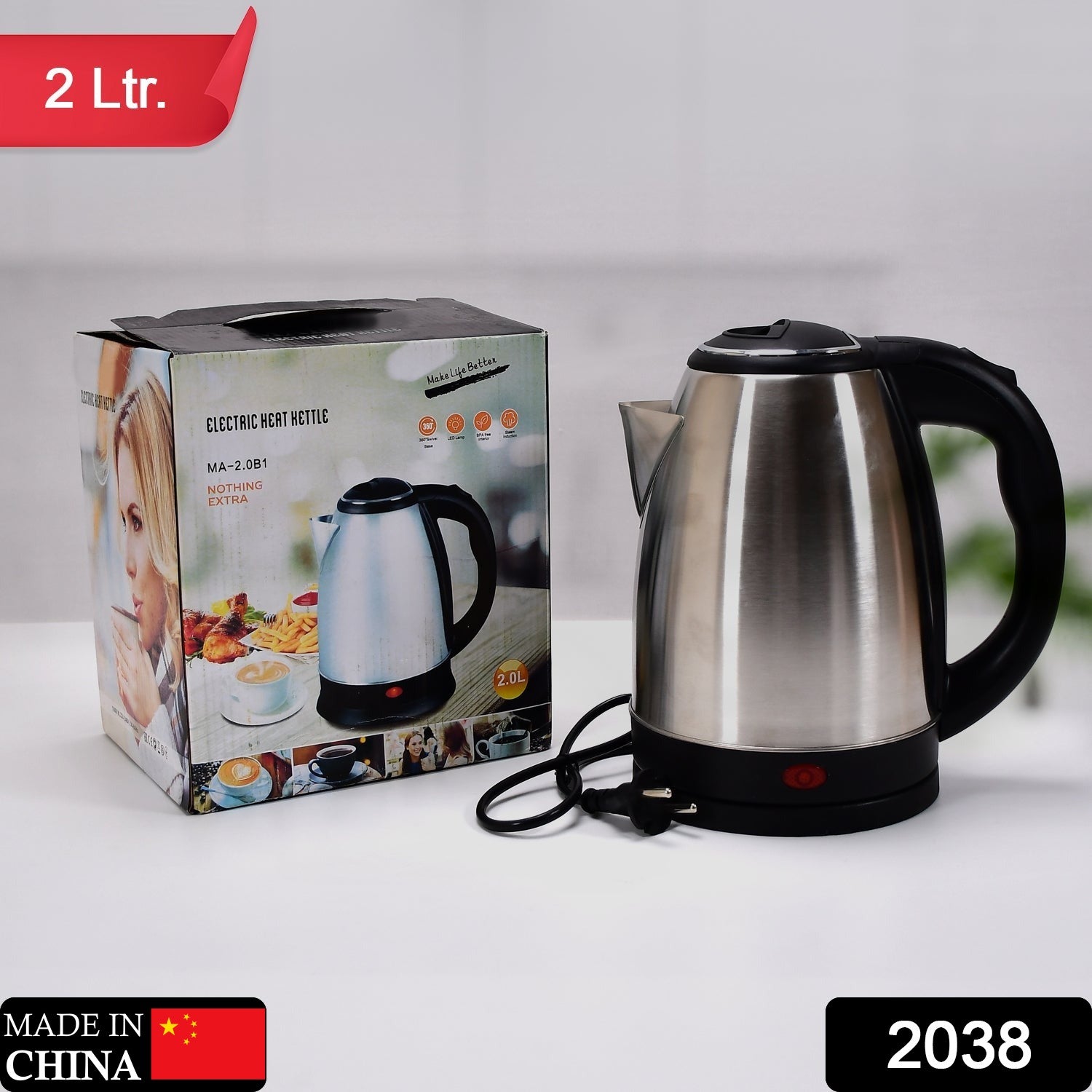 Electric Kettle | Super fast Boiling | 2Litres | Water Tea Coffee Instant Noodles Soup - Discount Karo