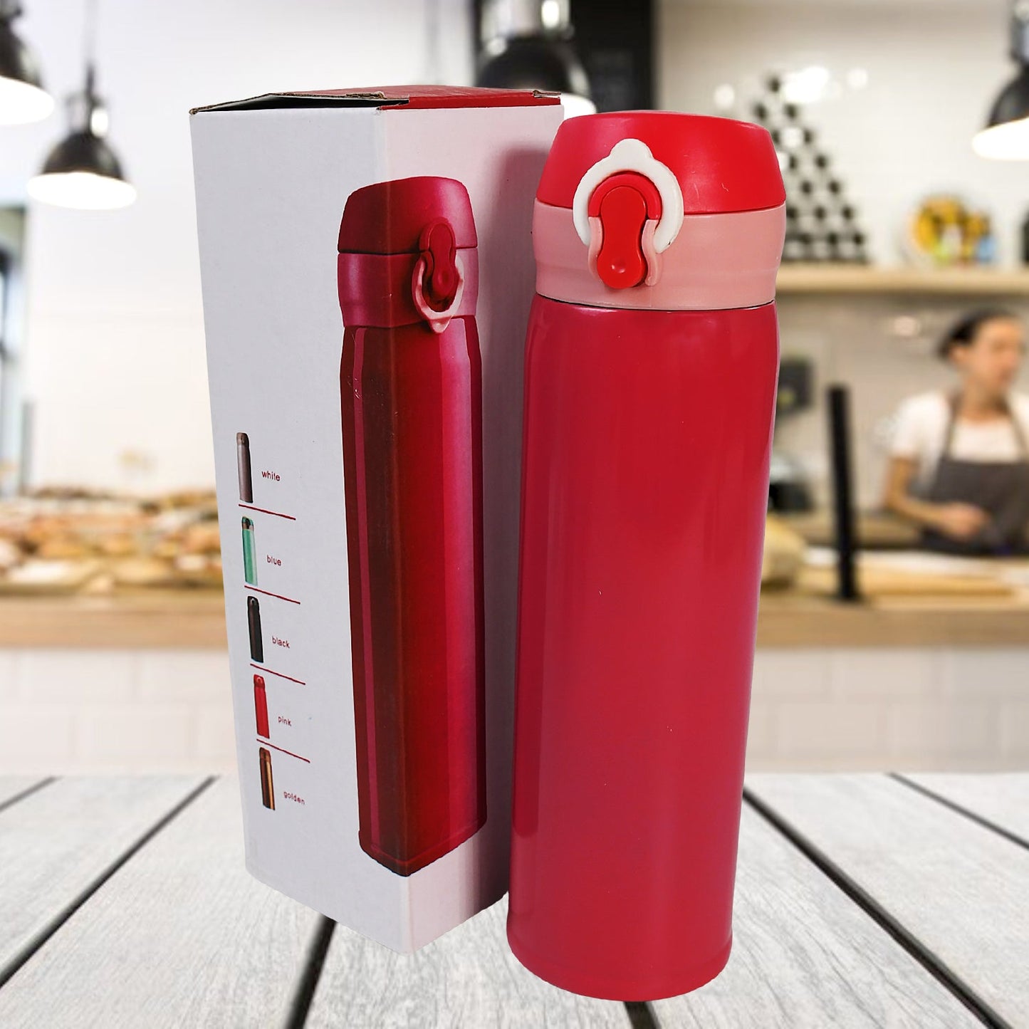 Stainless Steel Water Bottle Leak Proof, Rust Proof, Hot & Cold Drinks, Gym Sipper BPA Free Food Grade Quality, Steel fridge Bottle For office / Gym / School (350 ML Approx) - Discount Karo