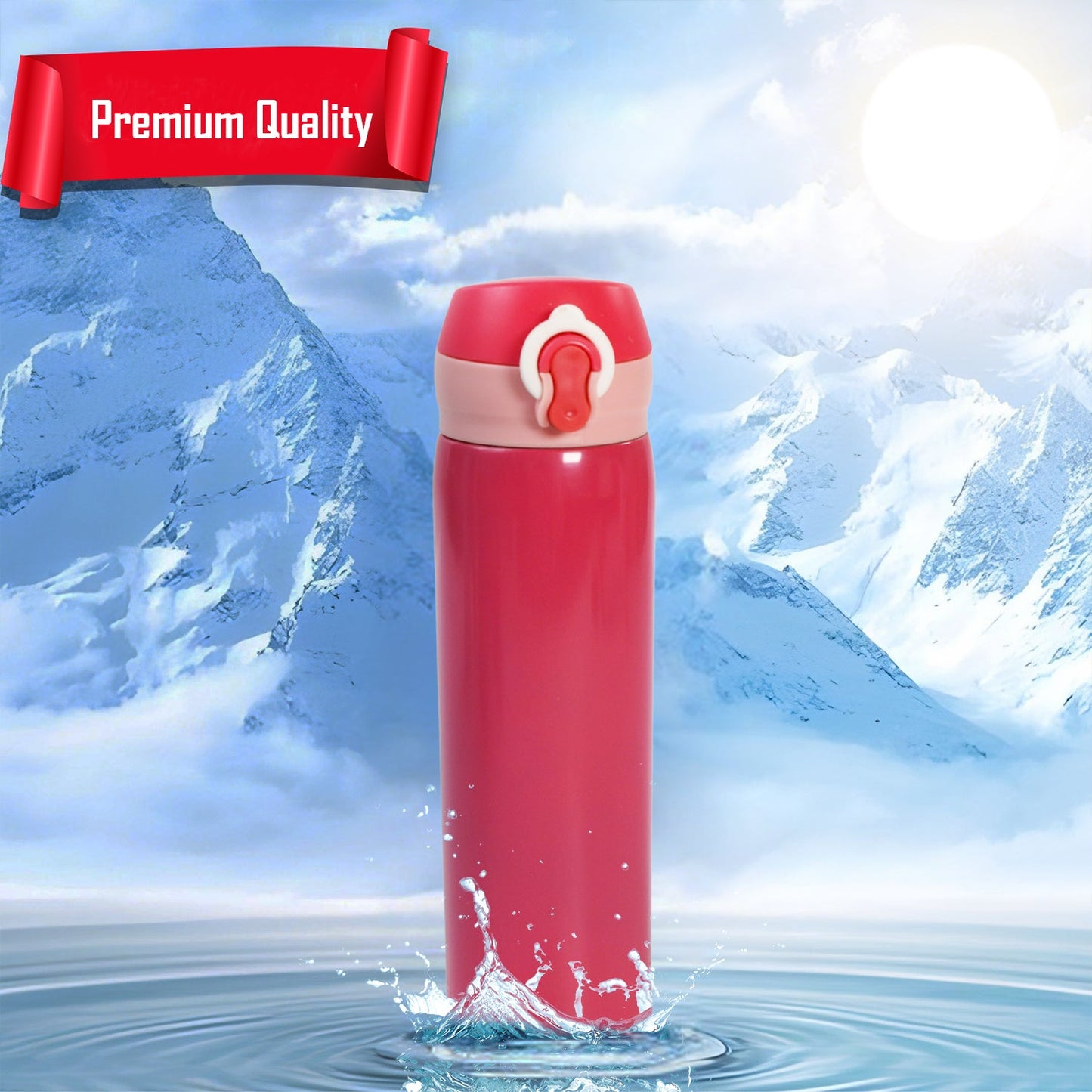 Stainless Steel Water Bottle Leak Proof, Rust Proof, Hot & Cold Drinks, Gym Sipper BPA Free Food Grade Quality, Steel fridge Bottle For office / Gym / School (350 ML Approx) - Discount Karo