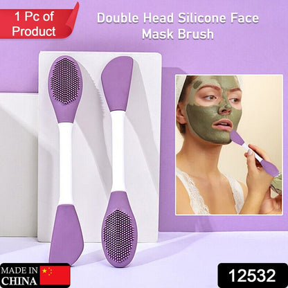 Double-headed Silicone Mask Brush Face Cleansing and Applying Mud Mask Beauty Salon Special Brush Smear Tool Facial Scrub Silicone Wash Scrubber Face Tools (1 Pc) - Discount Karo