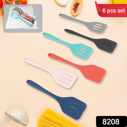 Multipurpose Silicone Spoon, Silicone Basting Spoon Non-Stick Kitchen Utensils Household Gadgets Heat-Resistant Non Stick Spoons Kitchen Cookware Items For Cooking and Baking (6 Pcs Set) - Discount Karo