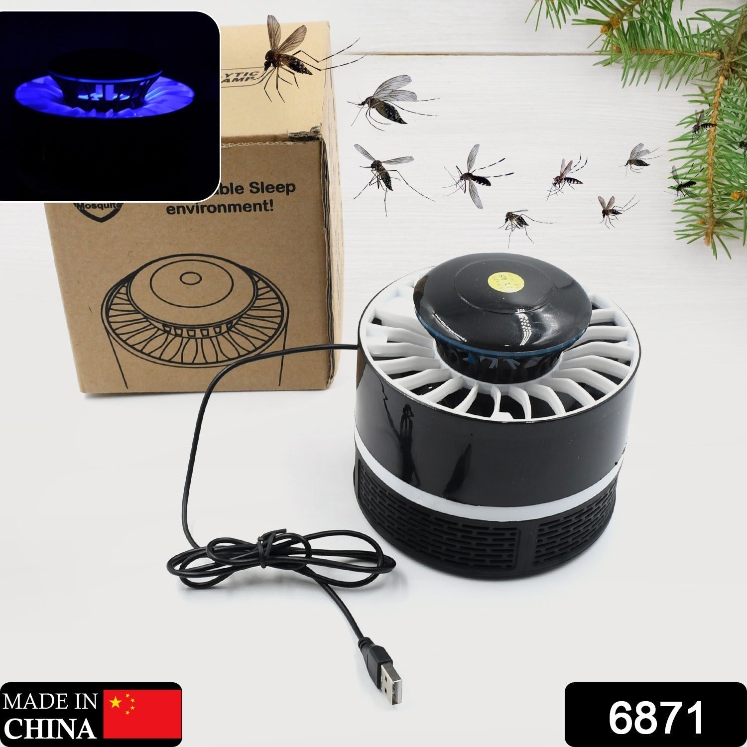 Mosquito Killer Light 5W USB Smart Optically Controlled Insect Killing Lamp Use Forbad room - Discount Karo