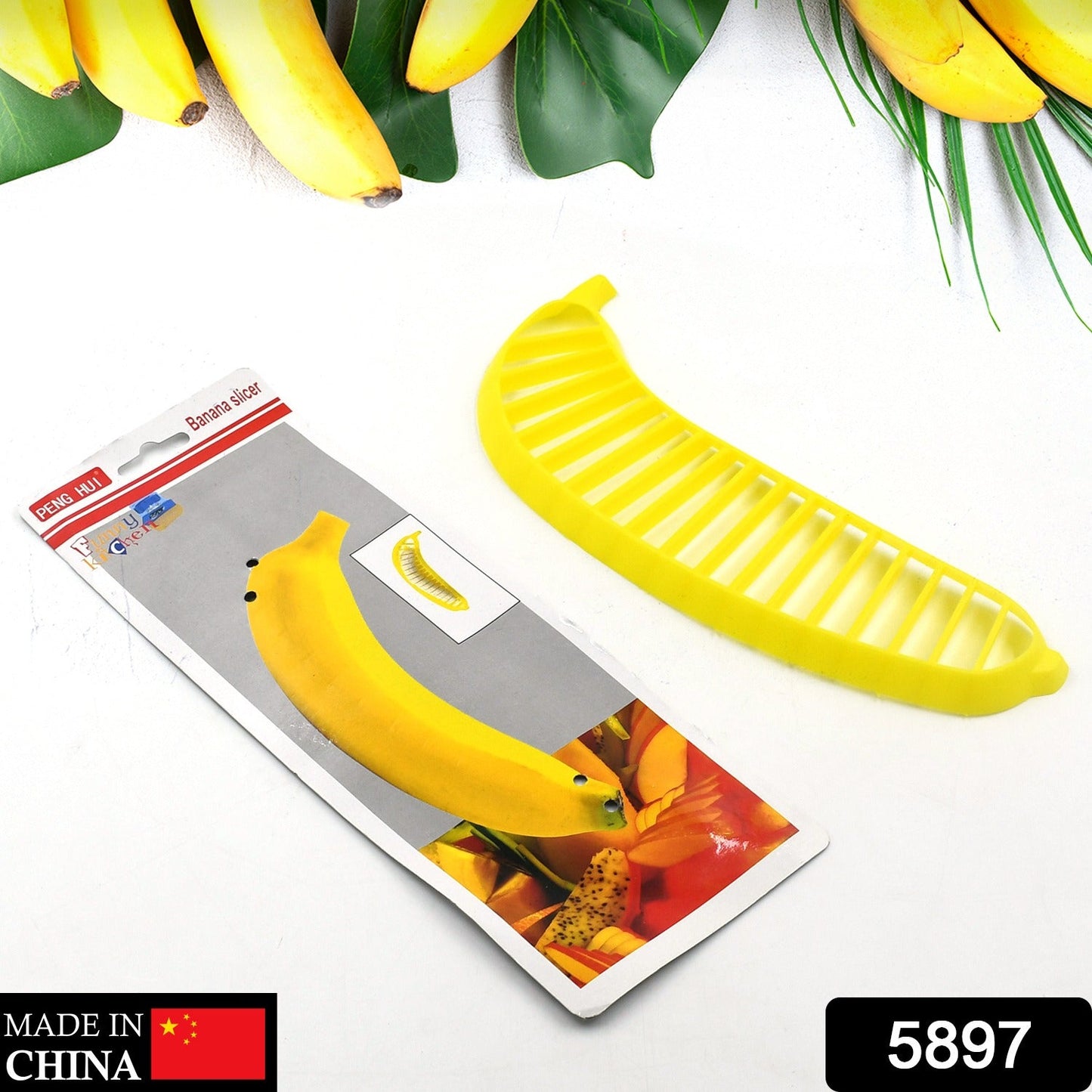 Banana Slicer- Perfect for Fruit Salads Handle Plastic Banana Fruit Slicer Cutter Chopper - Discount Karo