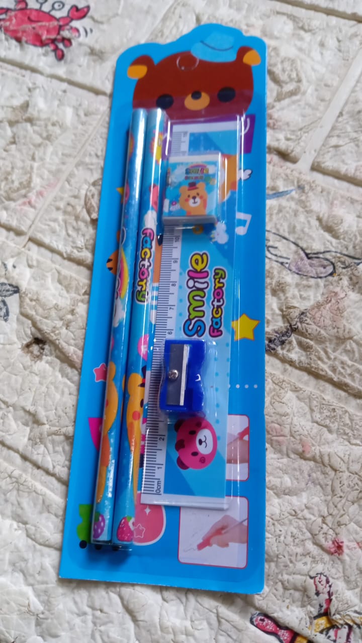 Fun & Functional! 5-in-1 Cartoon Pencil Set for School & Play (5 Pc) - Discount Karo