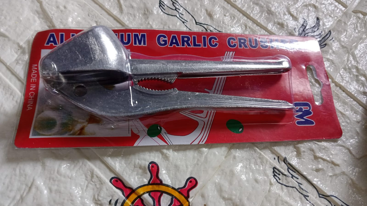 Garlic Press All Aluminum Easy to Use with Light Weight without Difficulty Cooking Baking, Kitchen Tool, Dishwaher Safe - Discount Karo