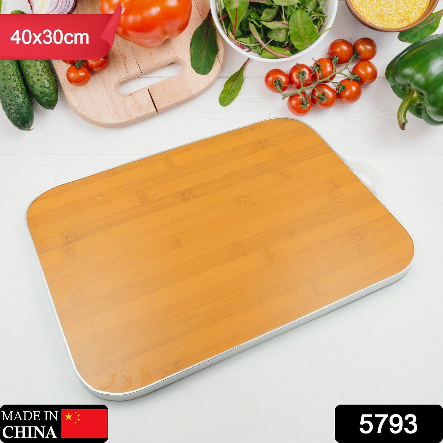 Wooden Chopping Board Big Size Kitchen Chopping Board Household Cutting Board Knife Board Vegetable Cutting and Fruit Multi-purpose Steel Vs Wooden Sticky Board Cutting board For Kitchen Use - Discount Karo