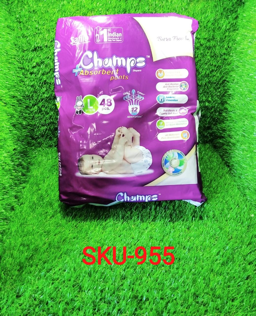 Premium Champs High Absorbent Pant Style Diaper Small, Medium and Large Size Diaper - Discount Karo