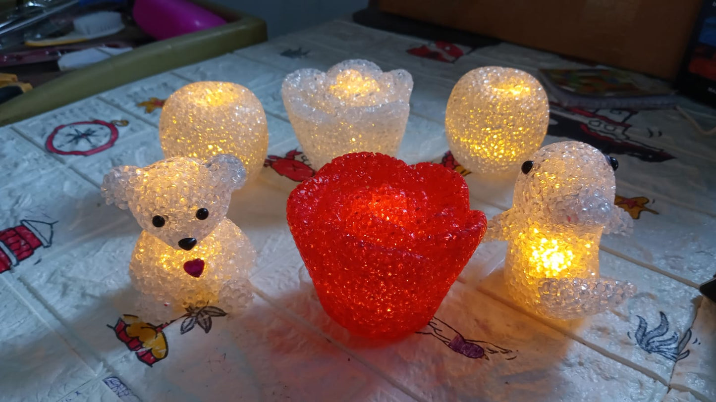 Unique Crystal Night Light: Multi-Shape LED Lamp (Mood Lighting)