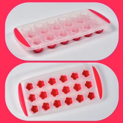 Ice Mould Flower Shape 18 Cavity Mould ice Tray Sphere ice Flower Mould Small ice Flower Tray Mini ice Cube Tray - Discount Karo