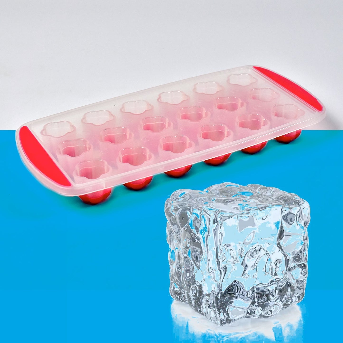 Ice Mould Flower Shape 18 Cavity Mould ice Tray Sphere ice Flower Mould Small ice Flower Tray Mini ice Cube Tray - Discount Karo