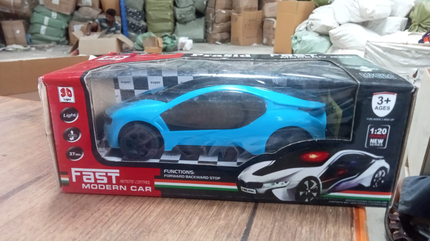 Remote Control Fast Modern Racing Car 3D Light with Go Forward And Backward - Discount Karo