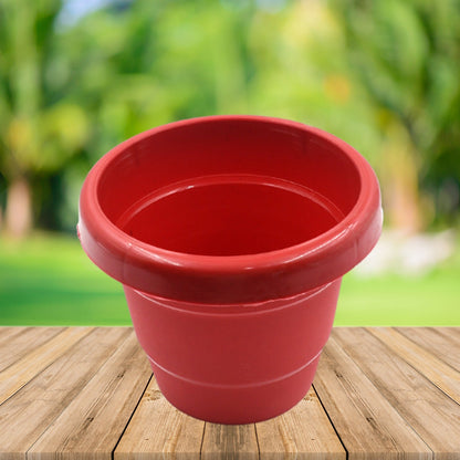 Plastic Heavy Duty Plant Container Pot/Gamla for Indoor Home Decor | Outdoor Balcony Garden 13cm (pack of 1 pc) - Discount Karo