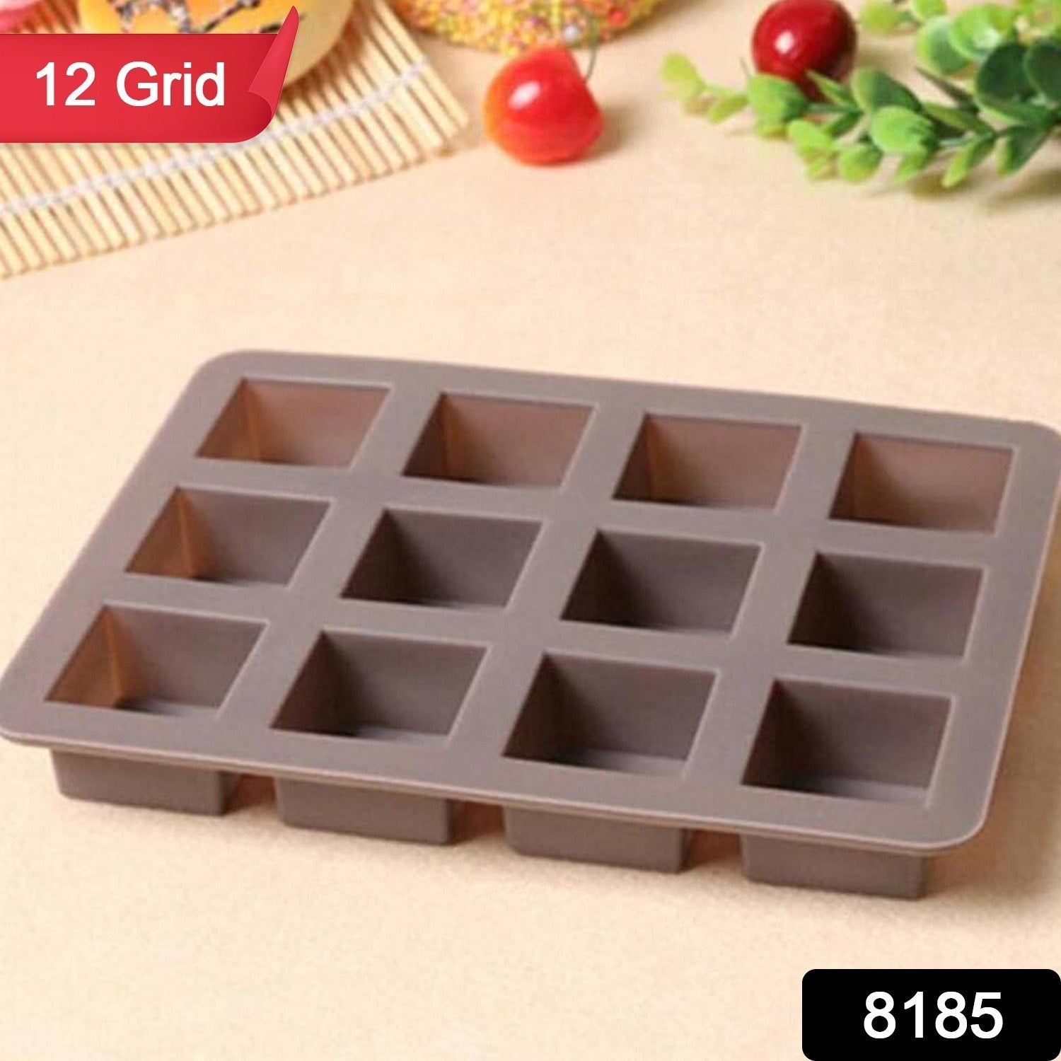 Silicone Chocolate Mould 12 Cavity Square Shape Mould Candy Mold Baking Tools For Cake Chocolate, Food Grade Non-Stick Reusable, Baking Trays (1 pc) - Discount Karo