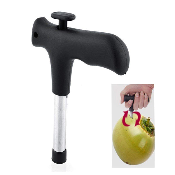 0854 Premium Quality Stainless Steel Coconut Opener Tool/Driller with Comfortable Grip 