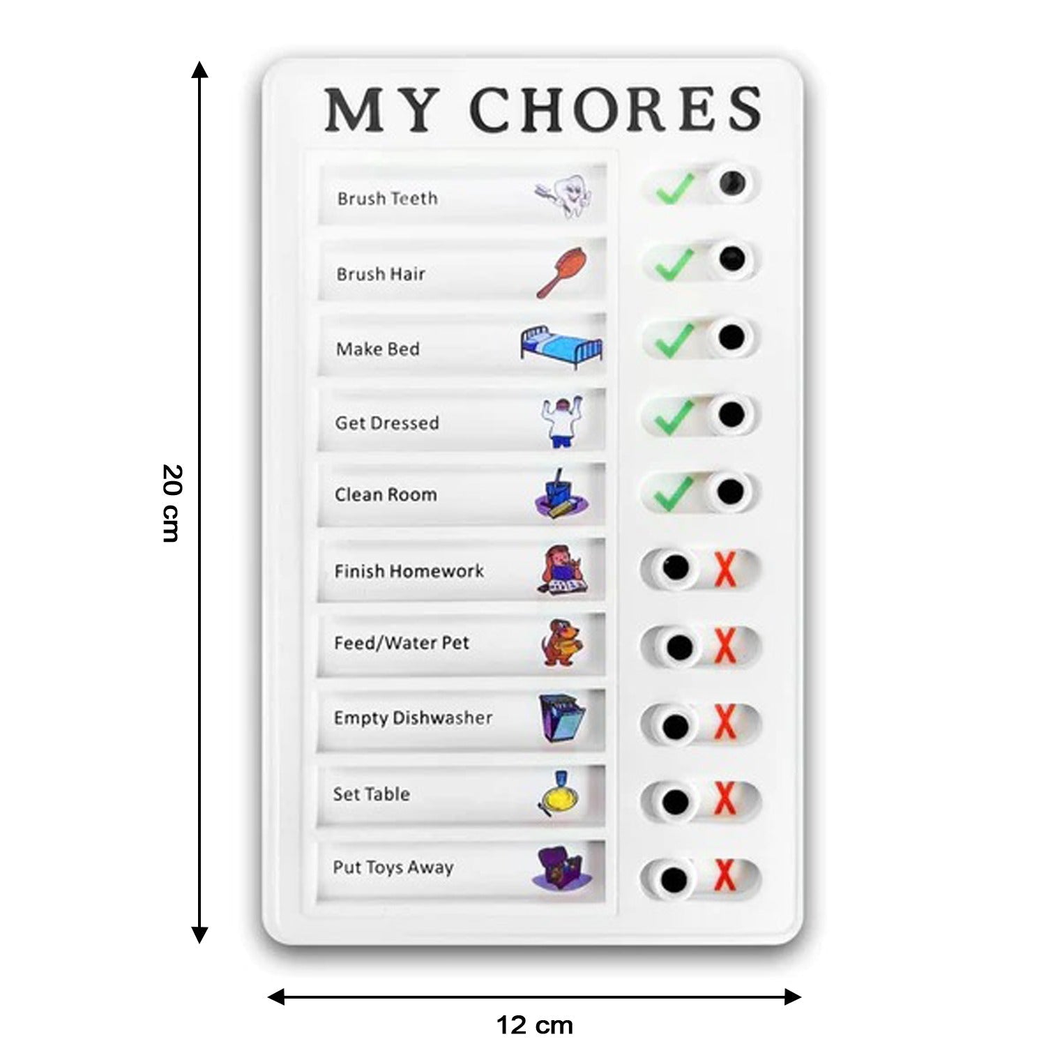 Portable My Chores Home Note Board Management Planning Memo Boards Reminding Time. (Size :- 20x12Cm) - Discount Karo