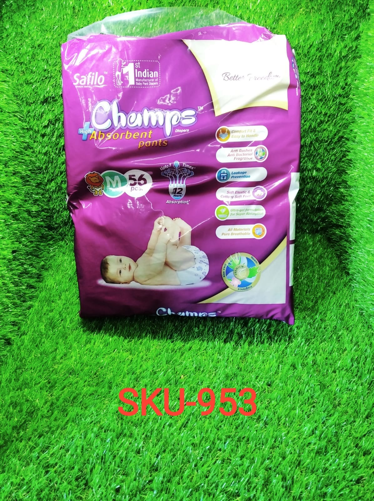 Premium Champs High Absorbent Pant Style Diaper Small, Medium and Large Size Diaper - Discount Karo