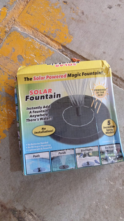 Fast Fountain by Pocket Hose - Solar-Powered - Instantly Adds a Water Feature Virtually Anywhere - 5 Spray Modes - No Installation or Batteries Required - Great for Bird Baths, Pools, Pond & More (1 Pc) - Discount Karo