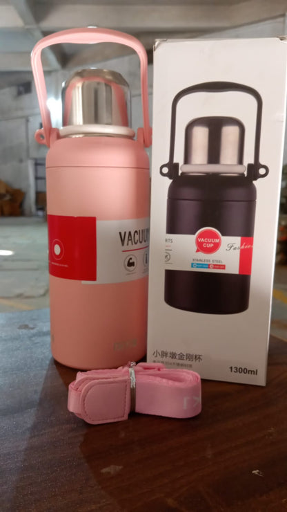 Stainless Steel tumblers 316 Stainless Steel, Vacuum Insulated Cup / Bottle, Portable Travel Kettle / Water Bottle with Handle, Outdoor Large Capacity Sports Kettle Cups / Bottle (1300 ML) - Discount Karo