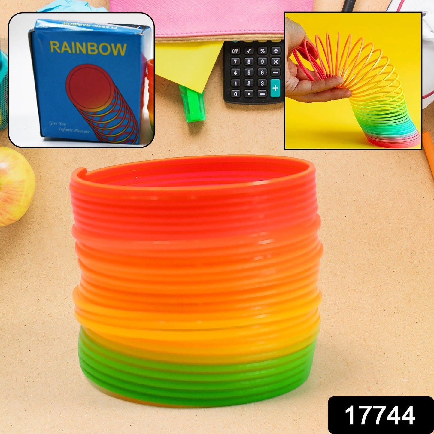 Rainbow Spring, Rainbow Spring Toys, Slinky, Slinky Spring Toy, Toy for Kids, for Kids Adults of All Age Group, for Birthdays, Compact and Portable Easy to Carry (1 Pc) - Discount Karo