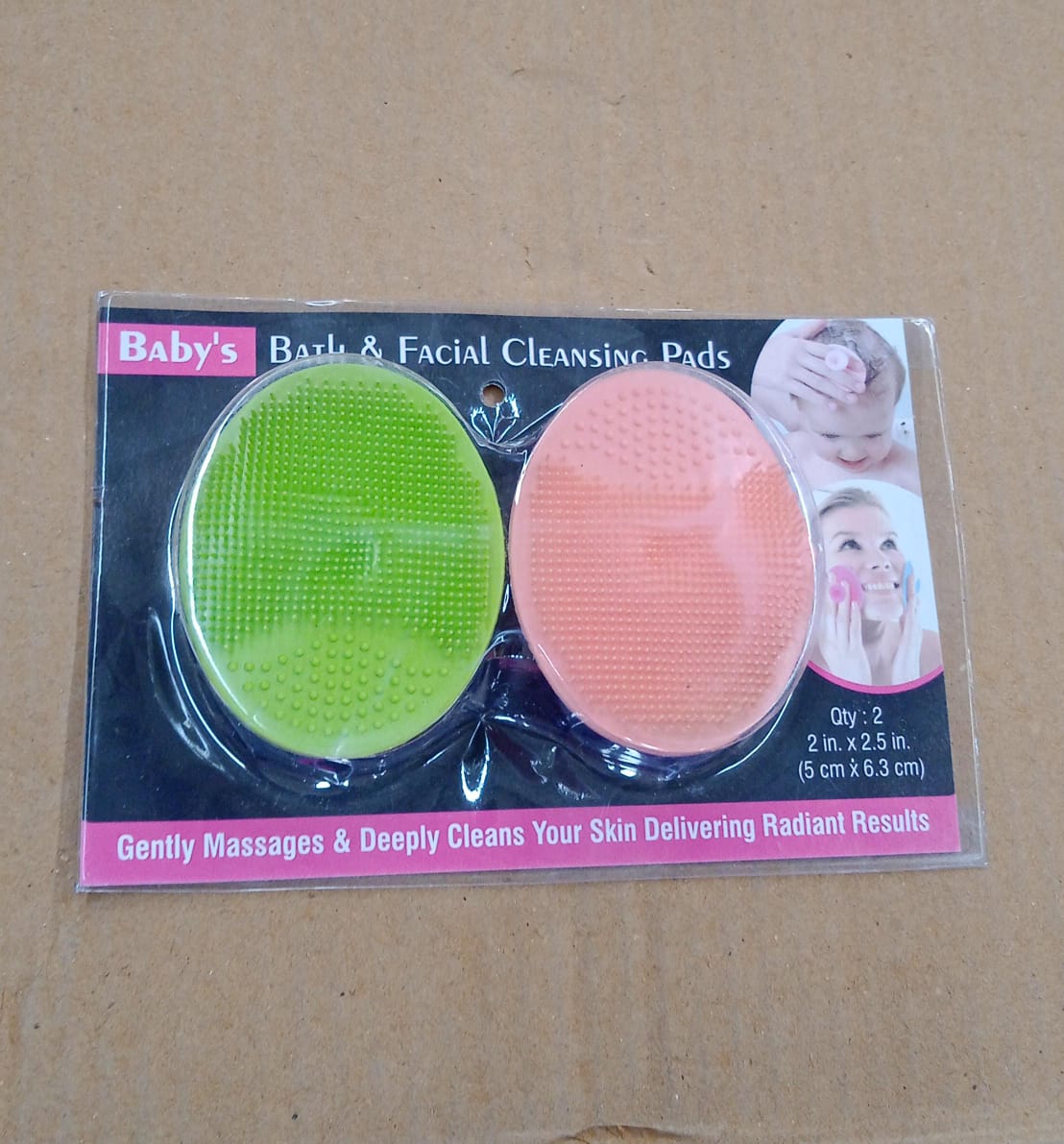 Bath & Facial Cleansing Brush, Soft Silicone Face Scrubber (2 Pc Set) - Discount Karo