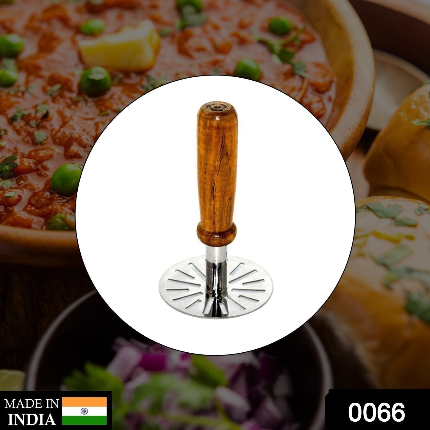 Paubhaji Masher used in all kinds of household and kitchen places for mashing and making paubhajis. - Discount Karo