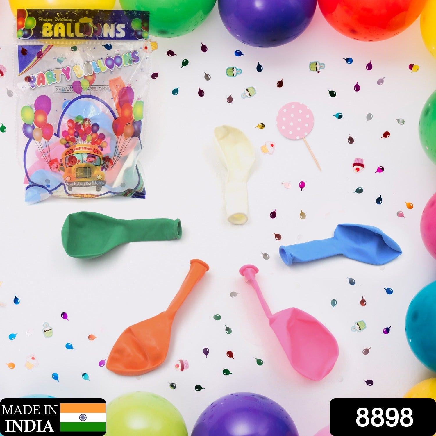 Multicolor Balloons Kinds of Latex Balloons for Birthday / Anniversary / Valentine's / Wedding / Engagement Party Decoration Birthday Decoration Items for Kids Multicolor (24 Pcs Set) - Discount Karo