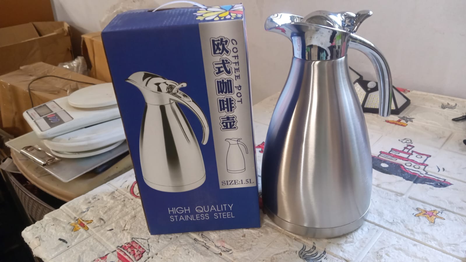 Vacuum Insulated Kettle Jug (Stainless Steel): 1.5L, 2L, 2.5L Sizes - Discount Karo