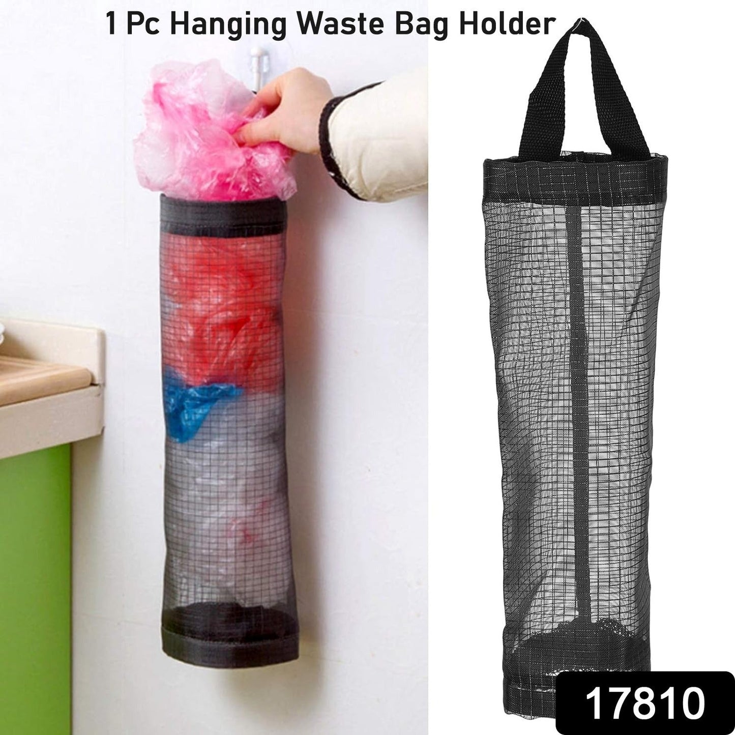 Hanging Waste Bag Holder, Garbage Bag Storage Bag, Widening Handle Hanging Sturdy for Store Garbage Bags Home Store Debris Kitchen, Bedroom Large Capacity for Restaurant (1 Pc) - Discount Karo