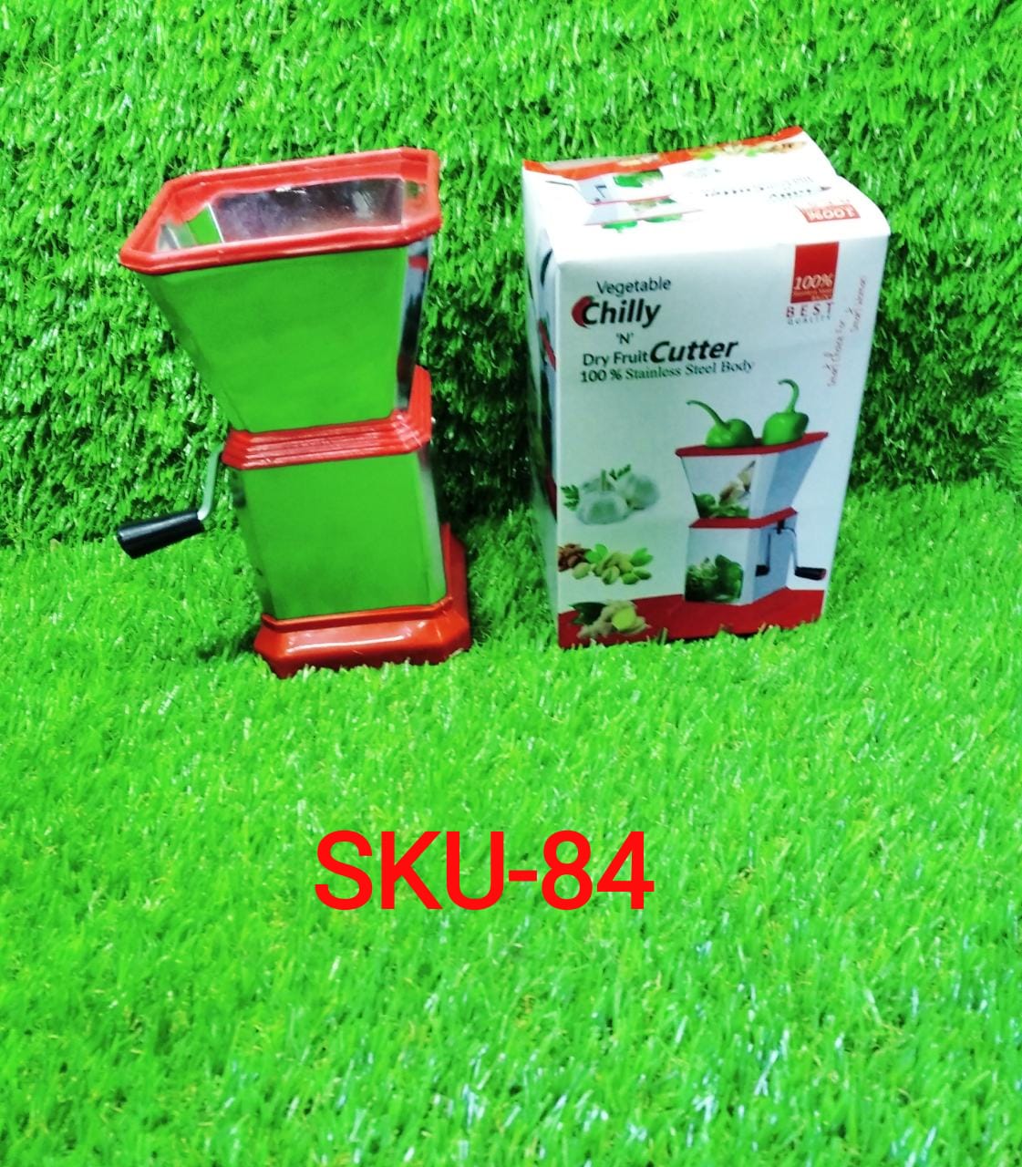 084 Stainless Steel Vegetable Cutter Chopper (Chilly Cutter) 